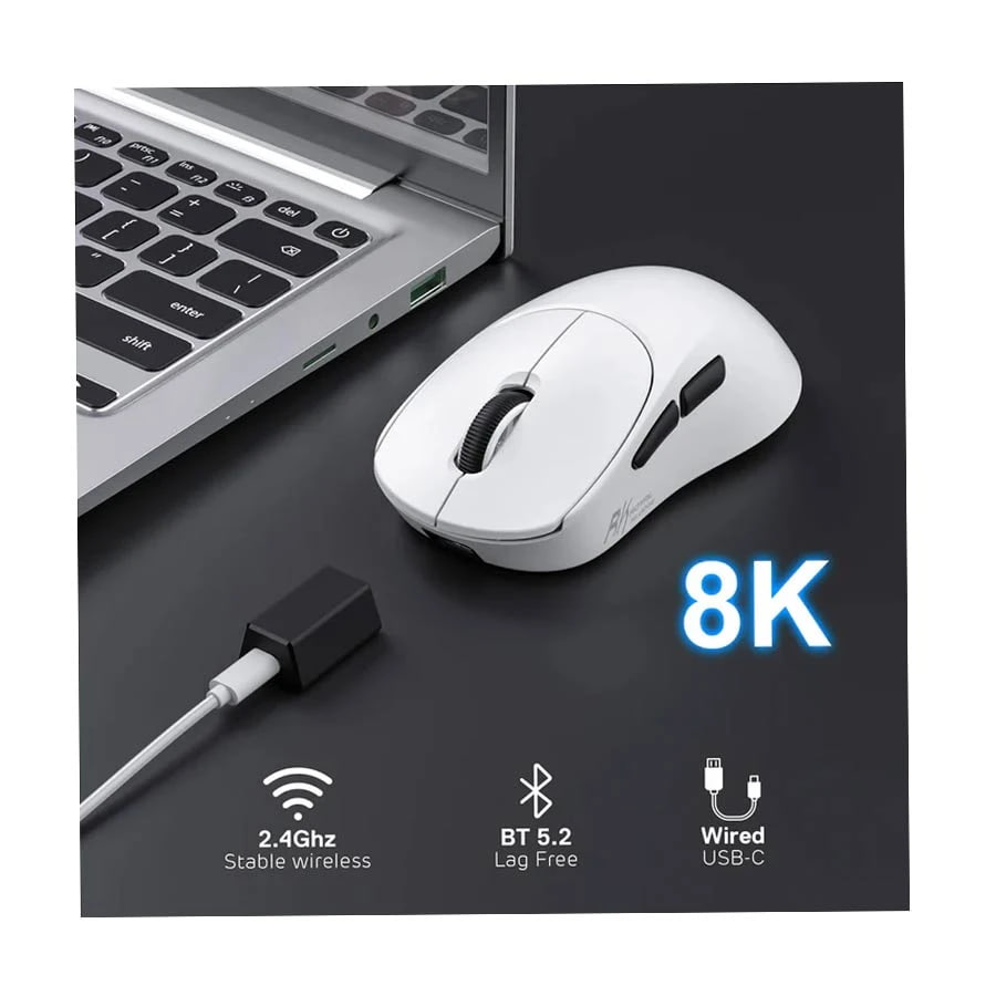 Royal Kludge RK MG5 Tri-Mode Wireless Panda Gaming Mouse