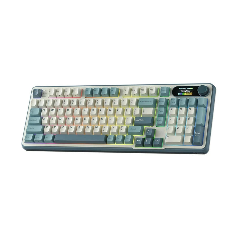 Royal Kludge RK S98 RGB Tri Mode Hot Swap (Chartreuse Switch) Light Cloud Mechanical Gaming Keyboard