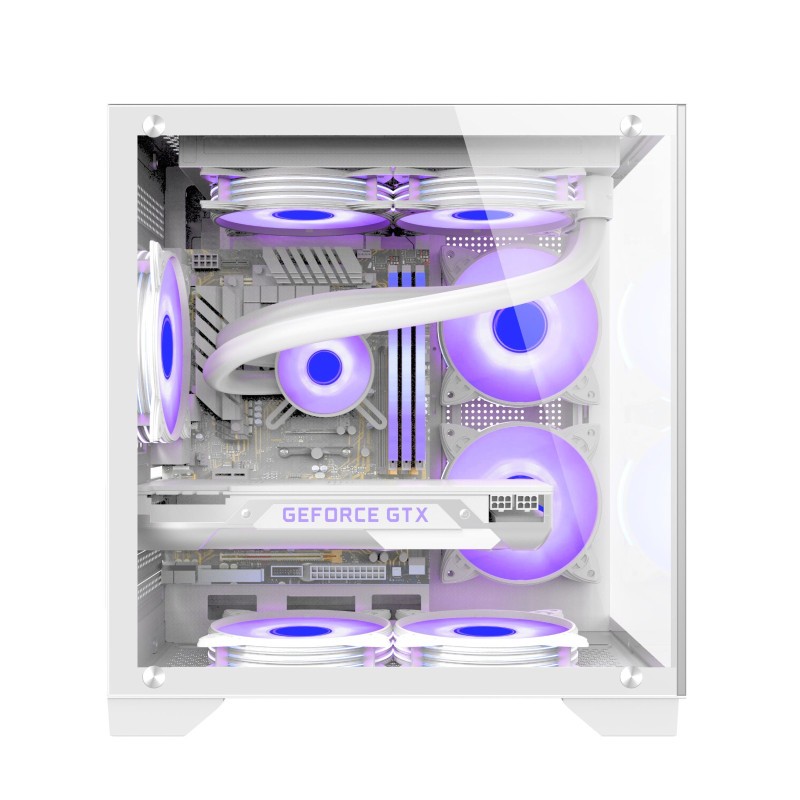 Monarch Mystery Box X5 White Desktop Gaming Casing