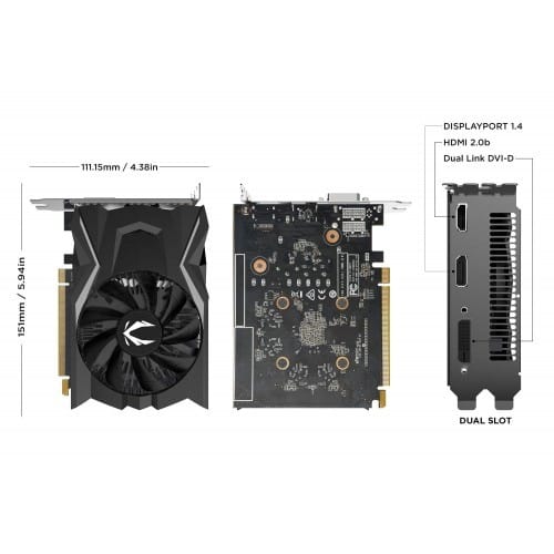 ZOTAC GAMING GeForce GTX 1650 OC 4GB GDDR6 Graphics Card